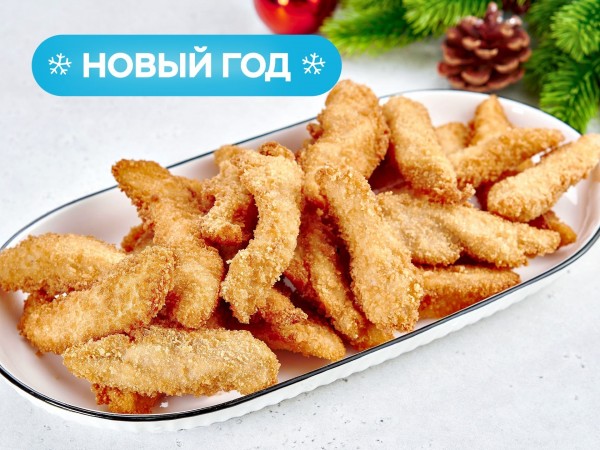 Домашние стрипсы из куриного филе на четверых Домашние стрипсы из куриного филе на четверых